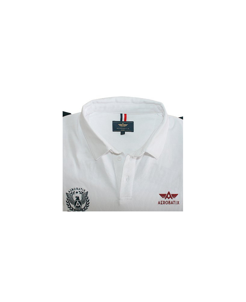 Polo blanc manches longues JET - Taille L