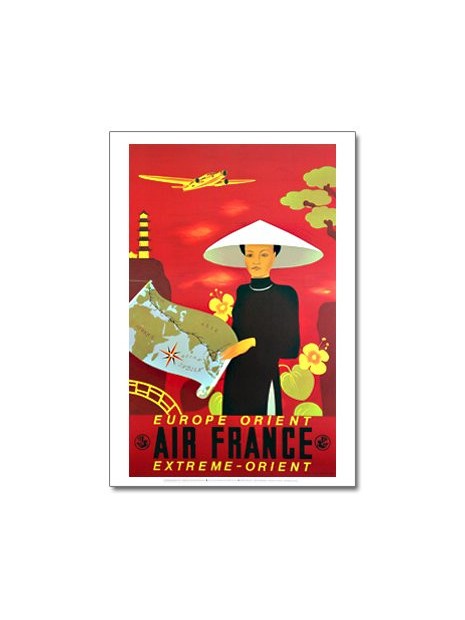 Affiche Air France, Europe - Orient - Extrême-Orient