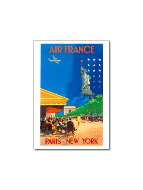 Carte postale Air France, Paris - New York
