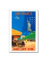 Carte postale Air France, Paris - New York
