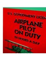 Plaque décorative en relief Airplane Pilot on Duty