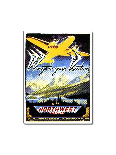 Magnet émaillé Northwest Airlines