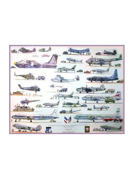 Poster Avions américains aux couleurs françaises (2)