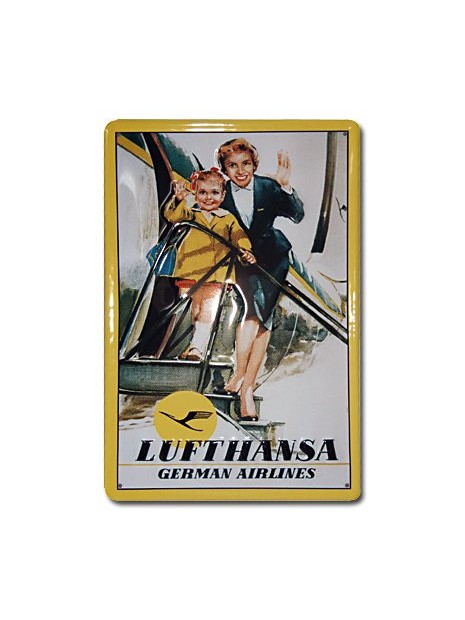 Plaque décorative en relief Lufthansa (20 x 30 cm)
