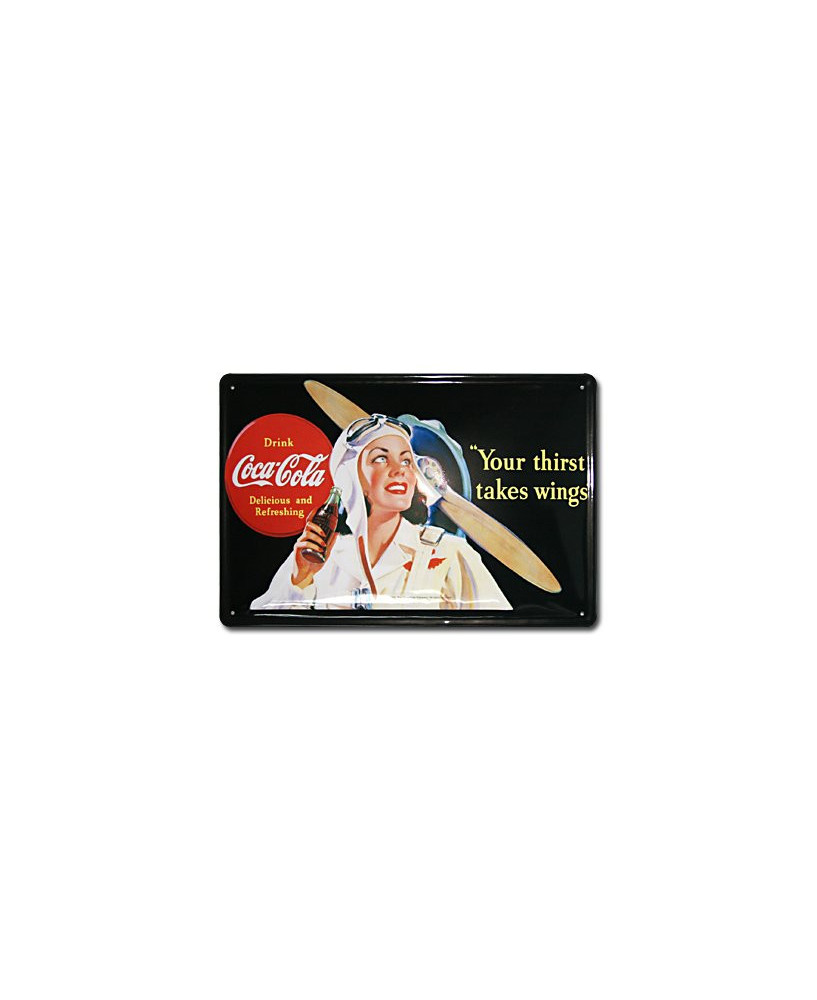 Plaque décorative en relief Coca-Cola Flyer (20 x 30 cm)
