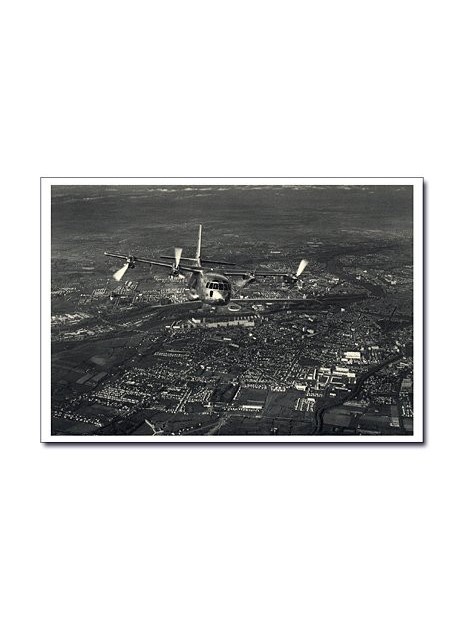 Carte postale noir et blanc - 02 - Breguet 941, Survol de Toulouse