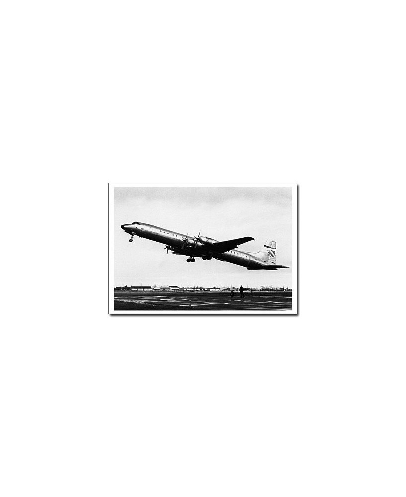Carte postale noir et blanc - 27 - Canadair CL44