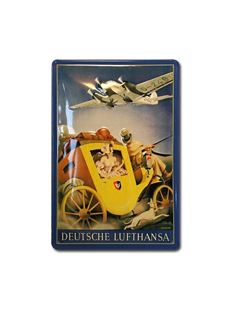 Plaque décorative en relief Lufthansa (diligence) (20 x 30 cm)