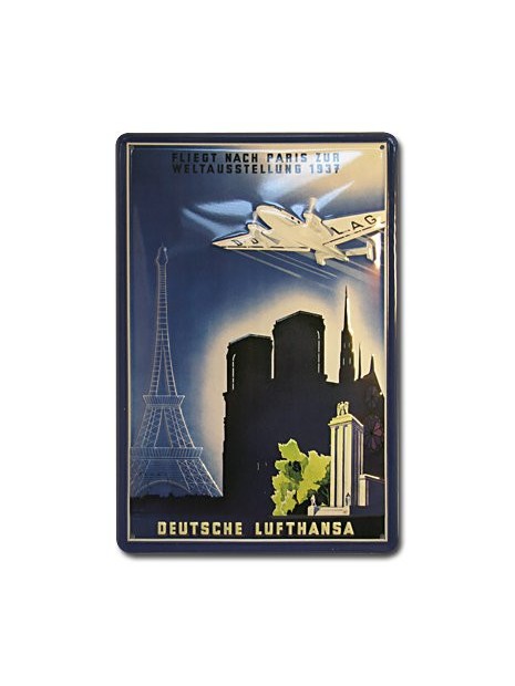 Plaque décorative en relief Lufthansa : Paris (20 x 30 cm)
