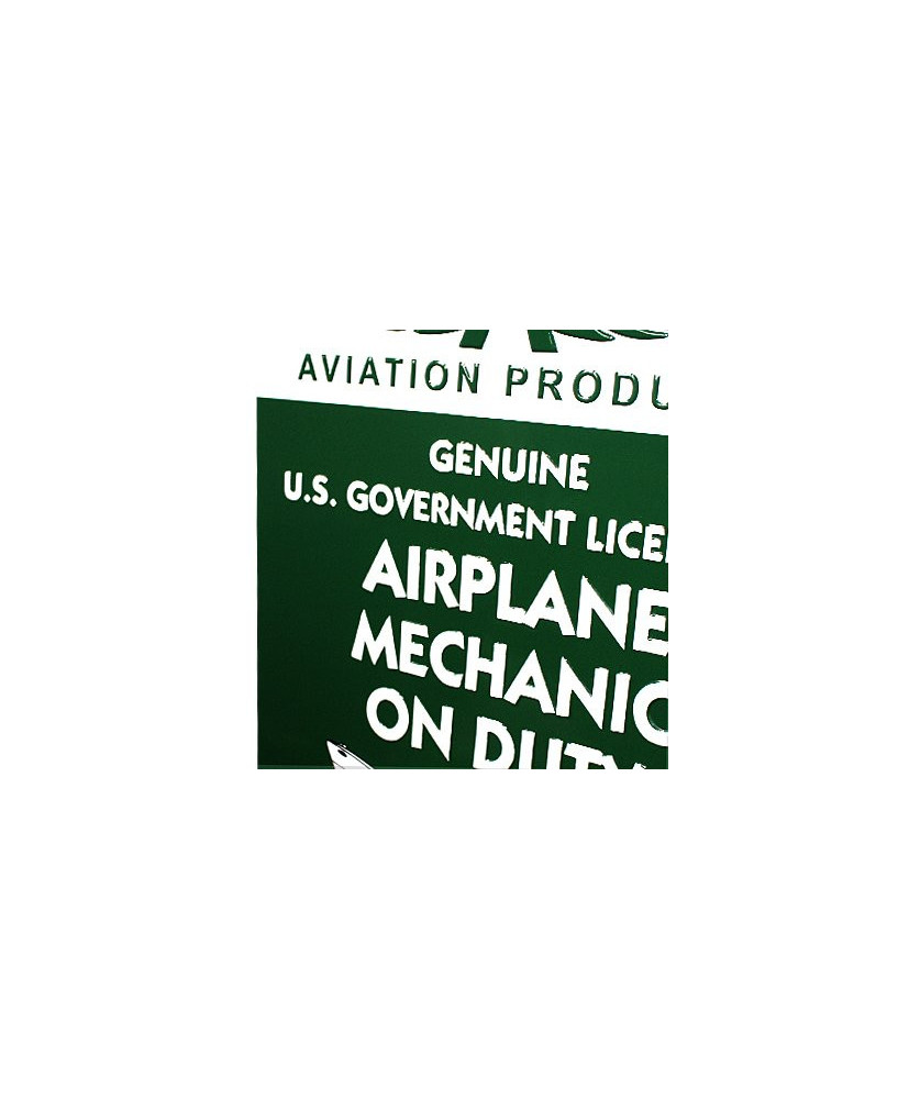 Plaque décorative en relief Airplane Mechanic on Duty