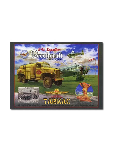 Plaque décorative en relief Beechcraft Tarmac
