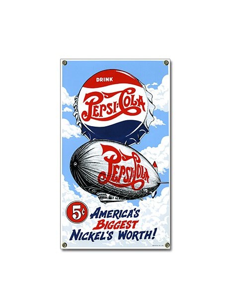 Plaque émaillée Pepsi-Cola Zeppelin