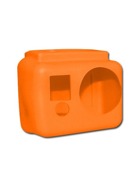 Coque de protection silicone orange pour caméra GoPro