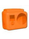Coque de protection silicone orange pour caméra GoPro