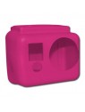 Coque de protection silicone rose pour caméra GoPro