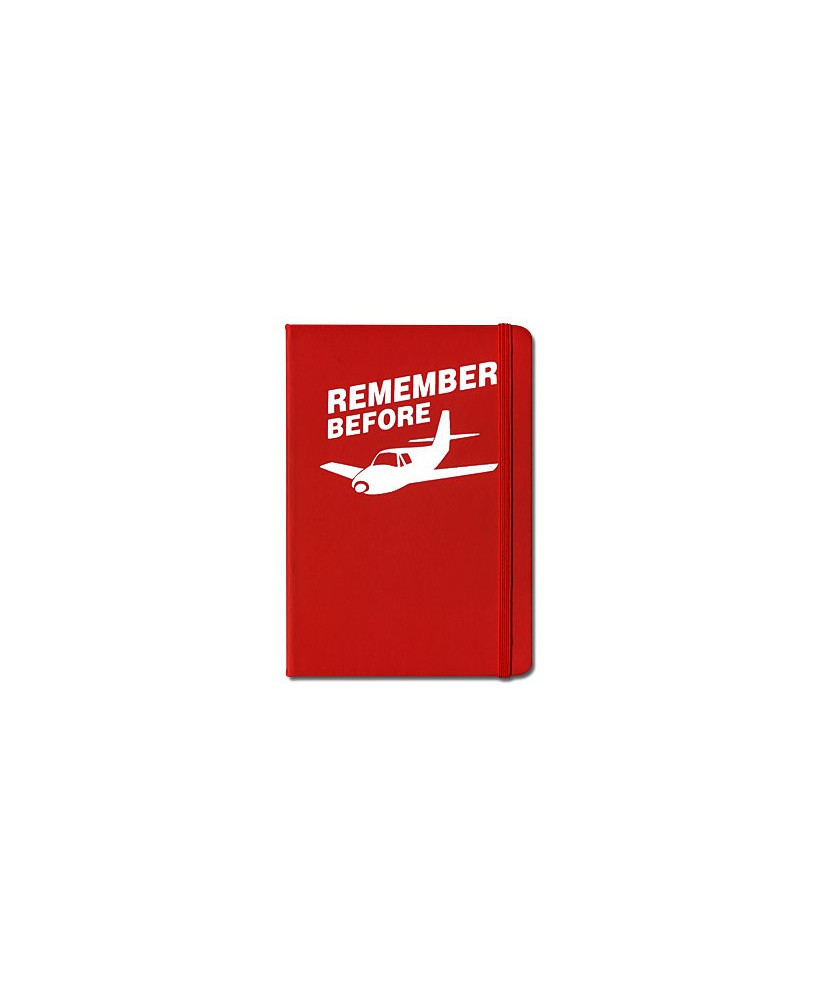 Bloc-notes Remember before flight