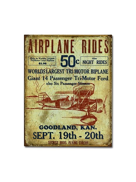 Plaque décorative Airplane Rides (31 x 40 cm)