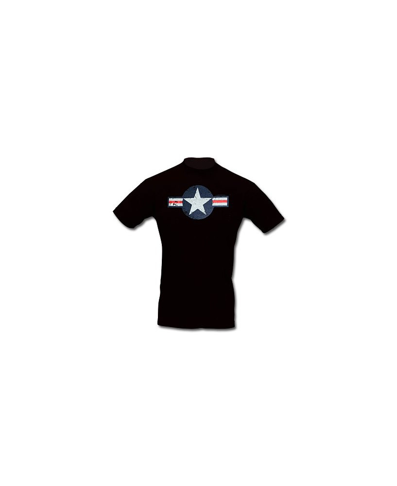 Tee-shirt cocarde américaine WW II noir - Taille L