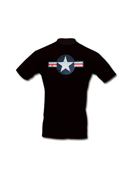 Tee-shirt cocarde américaine WW II noir - Taille L