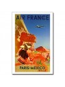 Carte postale Air France, Paris - Mexico