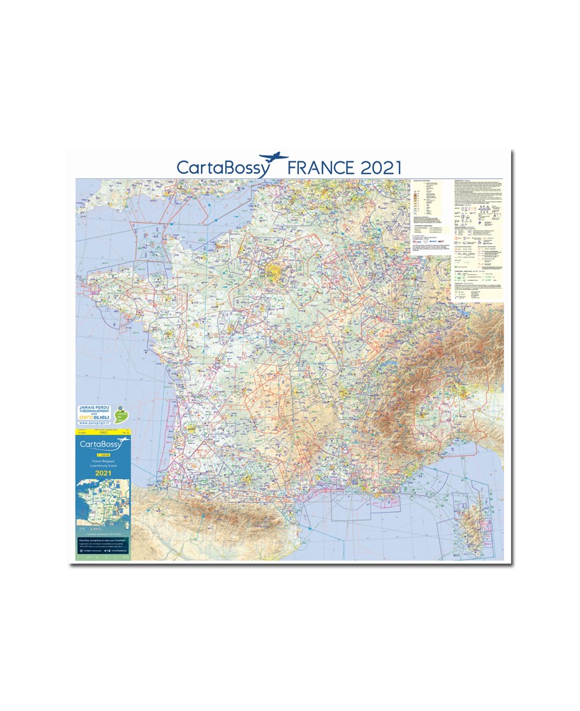 Carte 2021 1/1 000 000e MURALE V.F.R. France jour - Cartabossy