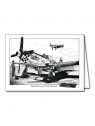 Carte de correspondance - illustration de J.-L. BEGHIN : North American P51D Mustang