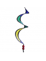 Girouette décorative Montgolfière - arc-en-ciel à carreaux 30,5 cm