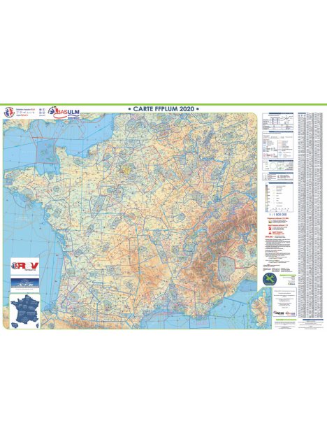 Carte 2021 1/1 000 000e MURALE FFPLUM VFR France jour - Air Million