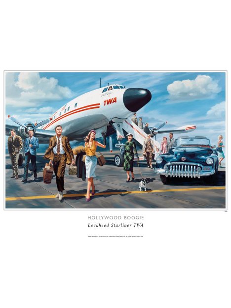 Poster Hollywood Boogie, Lockheed Starliner T.W.A.