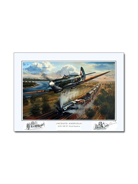 Poster Jacques ANDRIEUX, Spitfire MK VB - Punjab Squadron