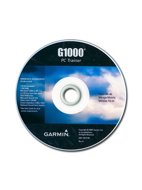 C.D.-ROM Garmin G1000 PC Trainer pour PA46 Mirage