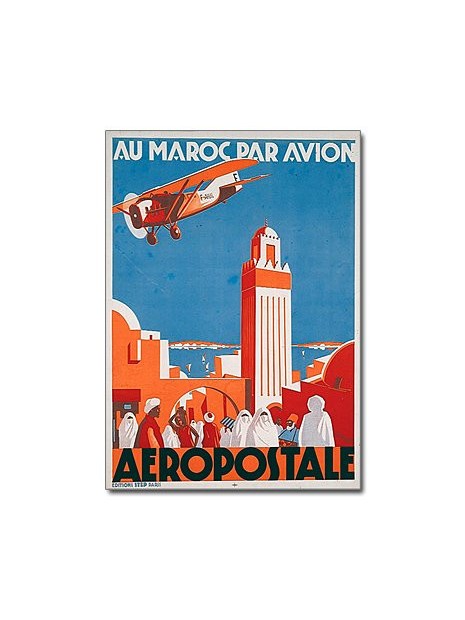 Affiche Au Maroc par avion