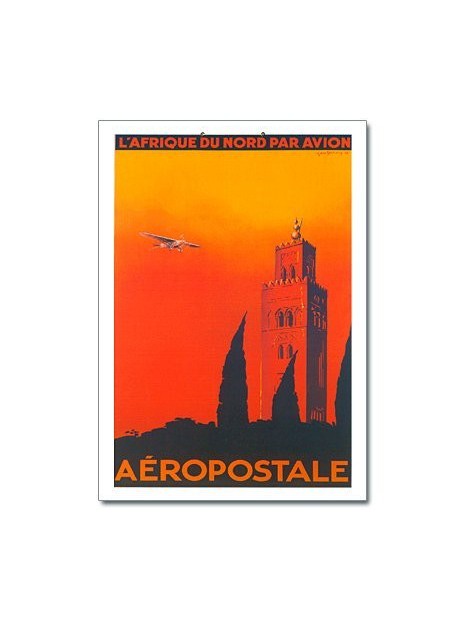 Panneau décoratif en carton L'Afrique du Nord par avion