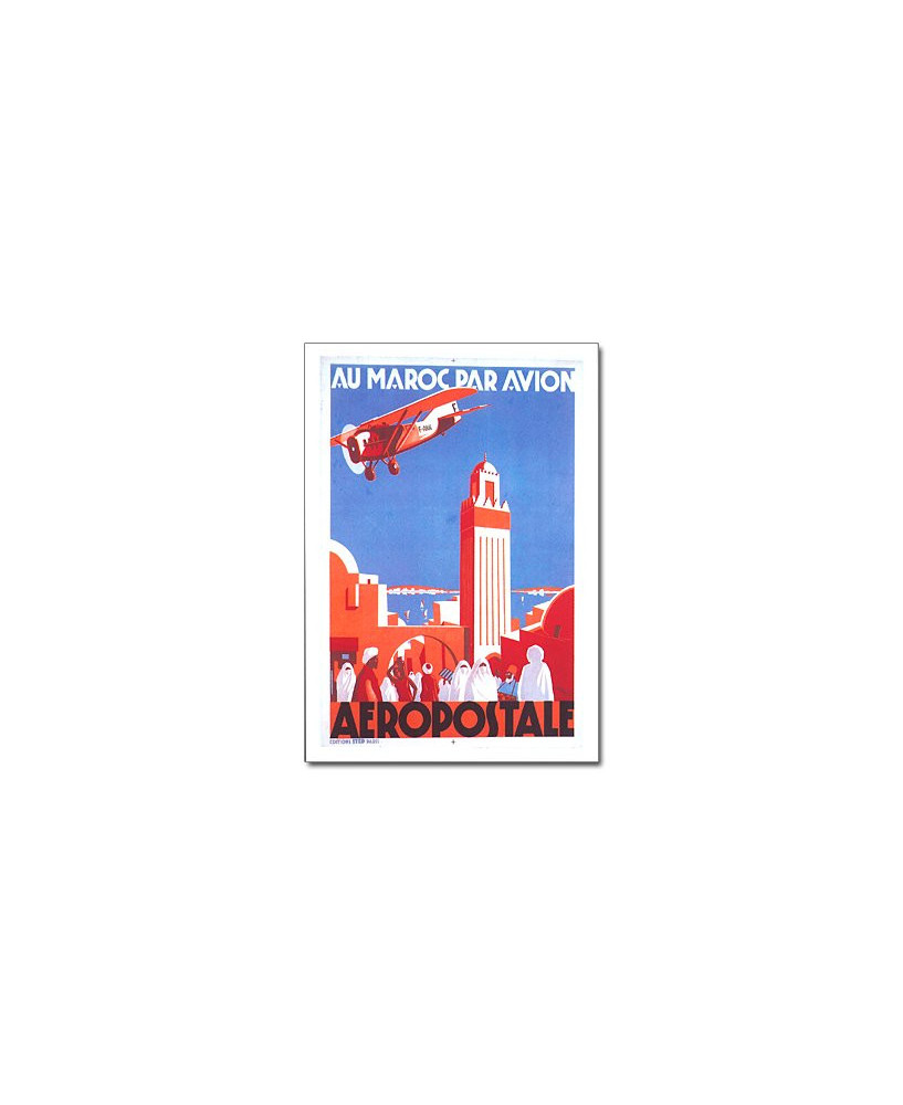 Carte postale Au Maroc par avion