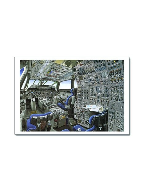 Illustration Concorde - Poste de pilotage - 100 x 70 cm