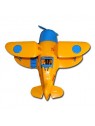 Avion vintage jaune et bleu