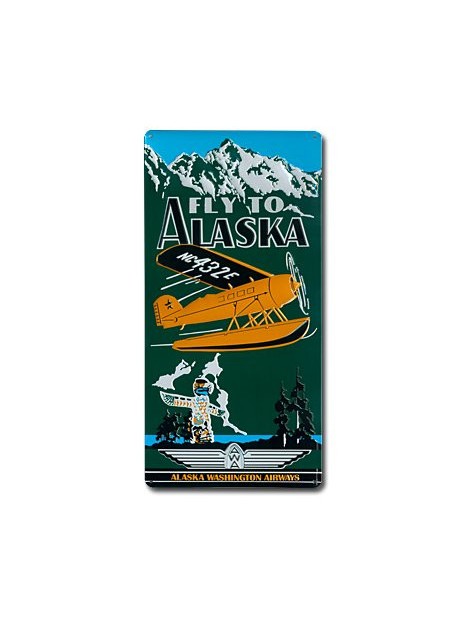 Plaque décorative en relief Fly to Alaska