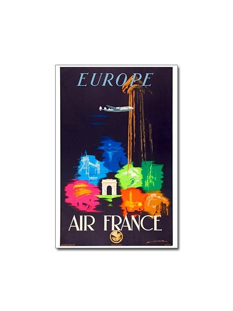 Affiche Air France, Europe (petit modèle)