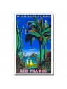 Affiche Air France, Antilles - Amérique centrale (petit modèle)