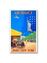 Affiche Air France, Paris - New York (petit modèle)