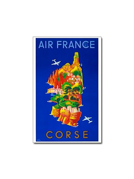 Affiche Air France, Corse (petit modèle)