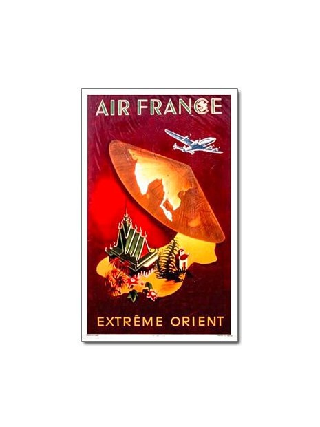 Affiche Air France, Extrême Orient (petit modèle)